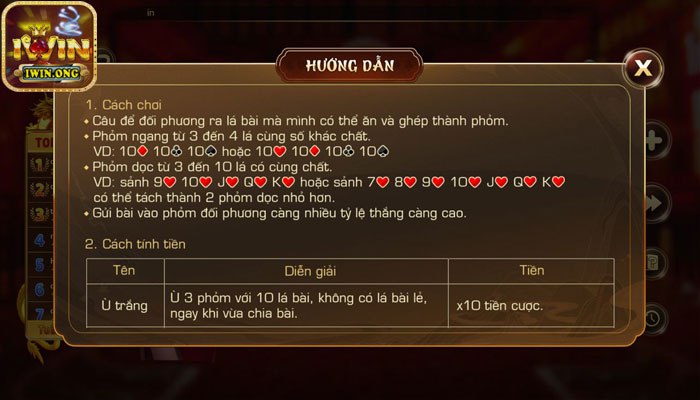 Hướng dẫn chi tiết cách chơi game bài phỏm Iwin